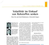 Volatilität im Einkauf von Rohstoffen senken